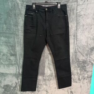 Fried Denim Jeans Mens 36 X 30 Slim Fit Black Denim Pants Y2K Skater